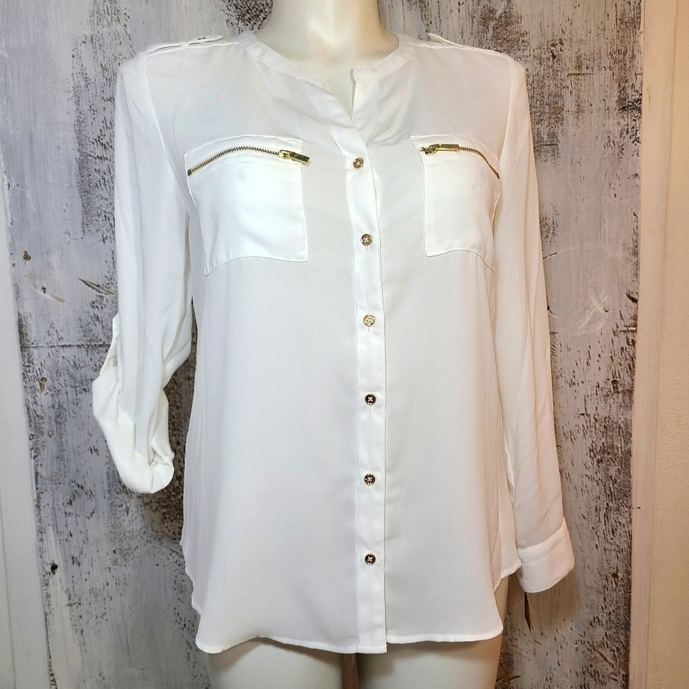 Rebecca Malone Women cream beige Long Sleeve botto